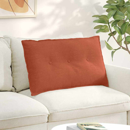 Rygpude Rød orange 80 x 50 cm Velourstof