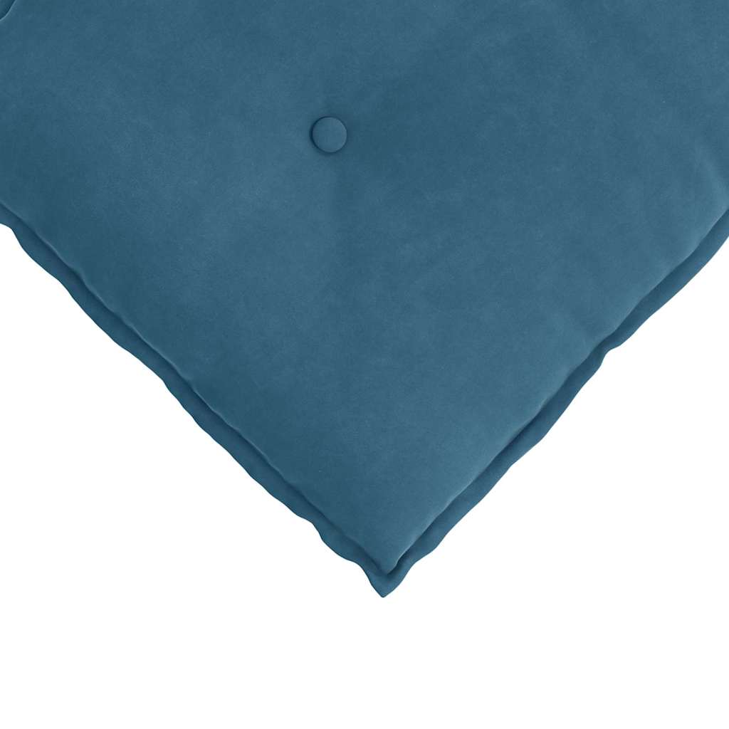 Rygpude Blå 100 x 50 cm Velourstof
