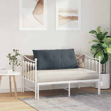 Rygpude Mørkegrå 100 x 50 cm Velourstof