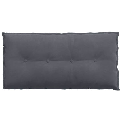 Rygpude Mørkegrå 100 x 50 cm Velourstof