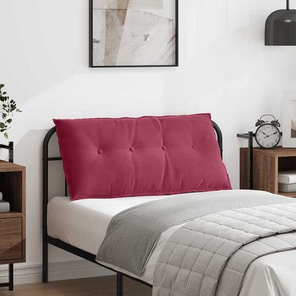 Rygpude Vinrød 100 x 50 cm Velourstof