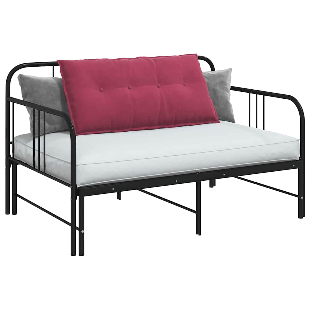 Rygpude Vinrød 100 x 50 cm Velourstof