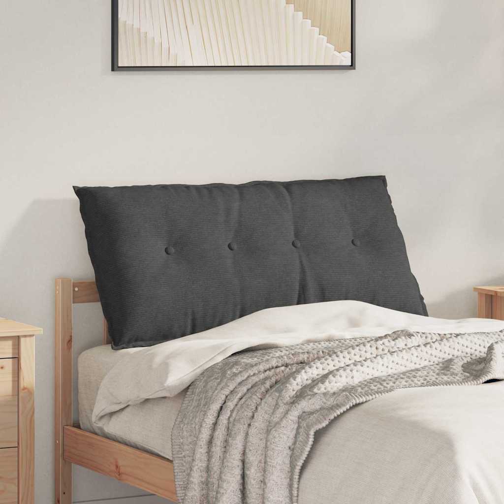 Rygpude Mørkegrå 100 x 50 cm Velourstof