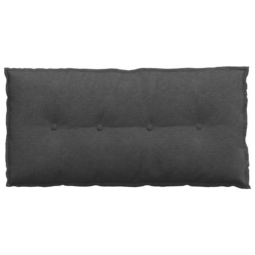 Rygpude Mørkegrå 100 x 50 cm Velourstof