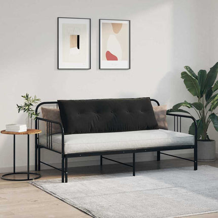 Rygpude Sort 140 x 50 cm Velourstof