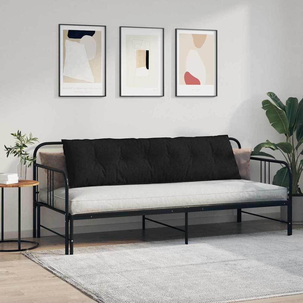 Rygpude Sort 180 x 19 x 50 cm Stof
