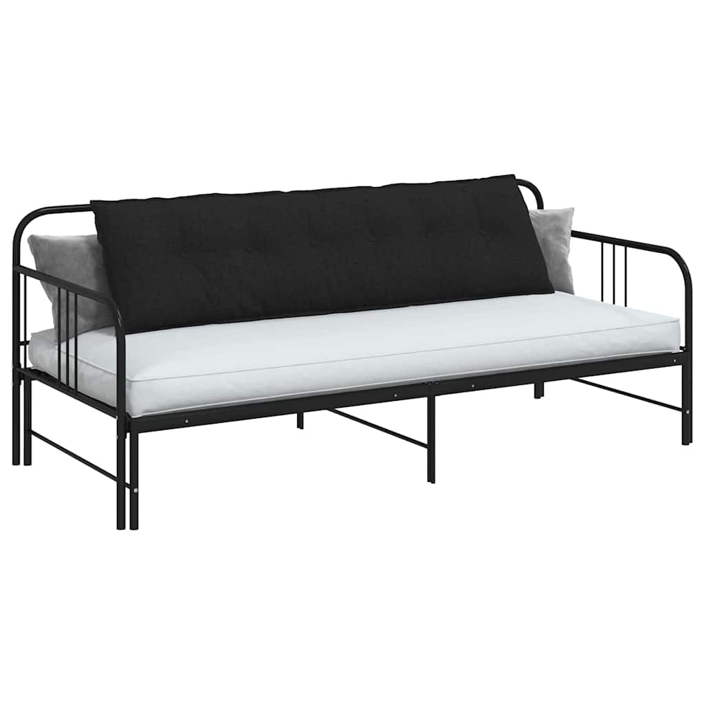 Rygpude Sort 180 x 19 x 50 cm Stof