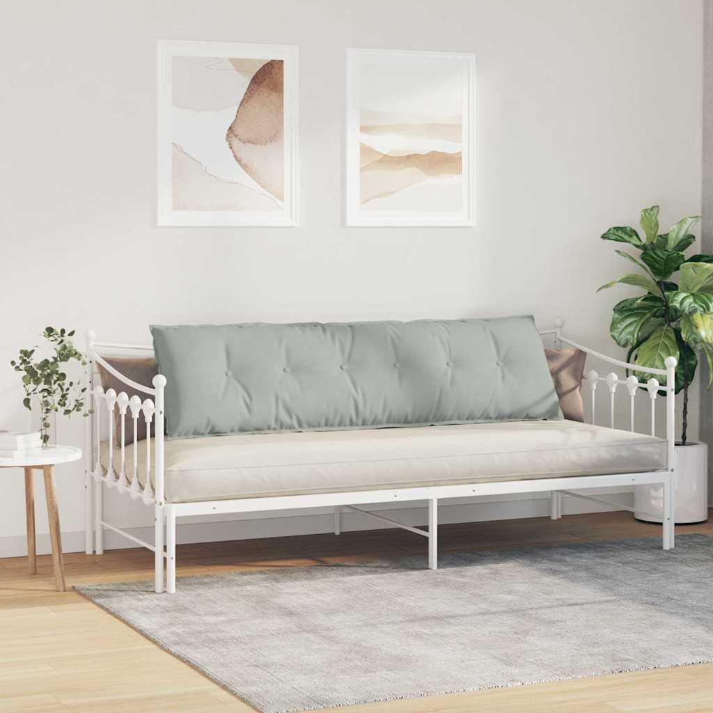 Rygpude Lysegrå 180 x 50 cm Velourstof