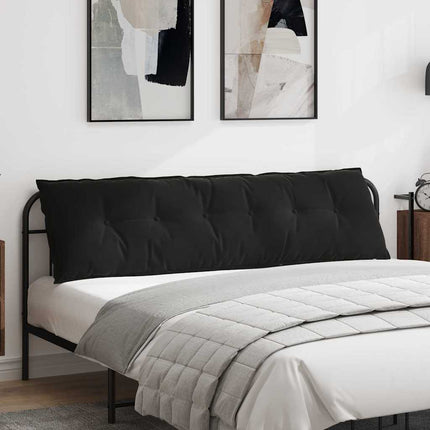 Rygpude Sort 180 x 50 cm Velourstof