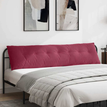 Rygpude Vinrød 200 x 50 cm Velourstof