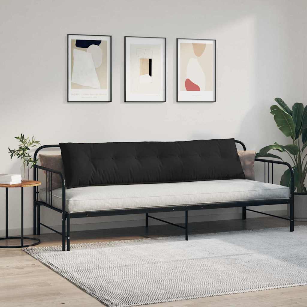 Rygpude Sort 200 x 50 cm Mikrofiberstof