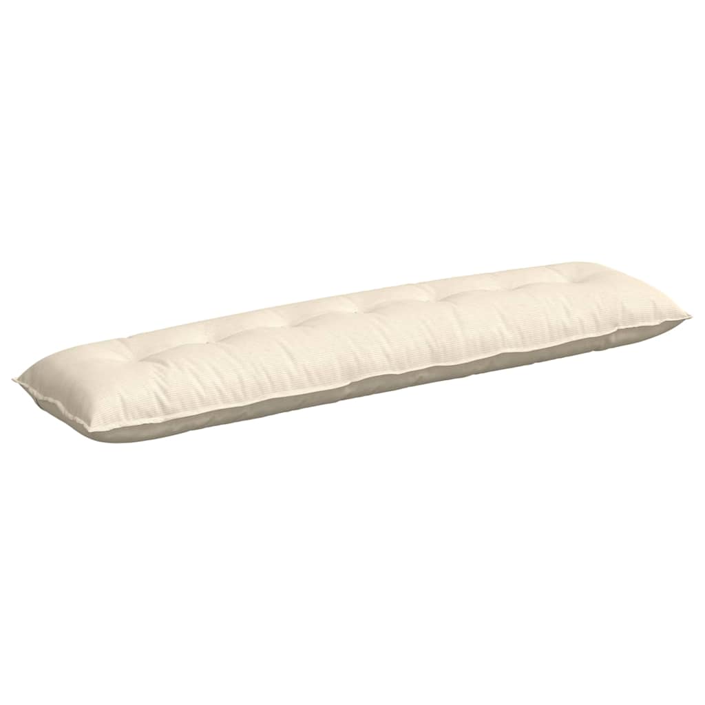 Rygpude Creme 200 x 50 cm Velourstof