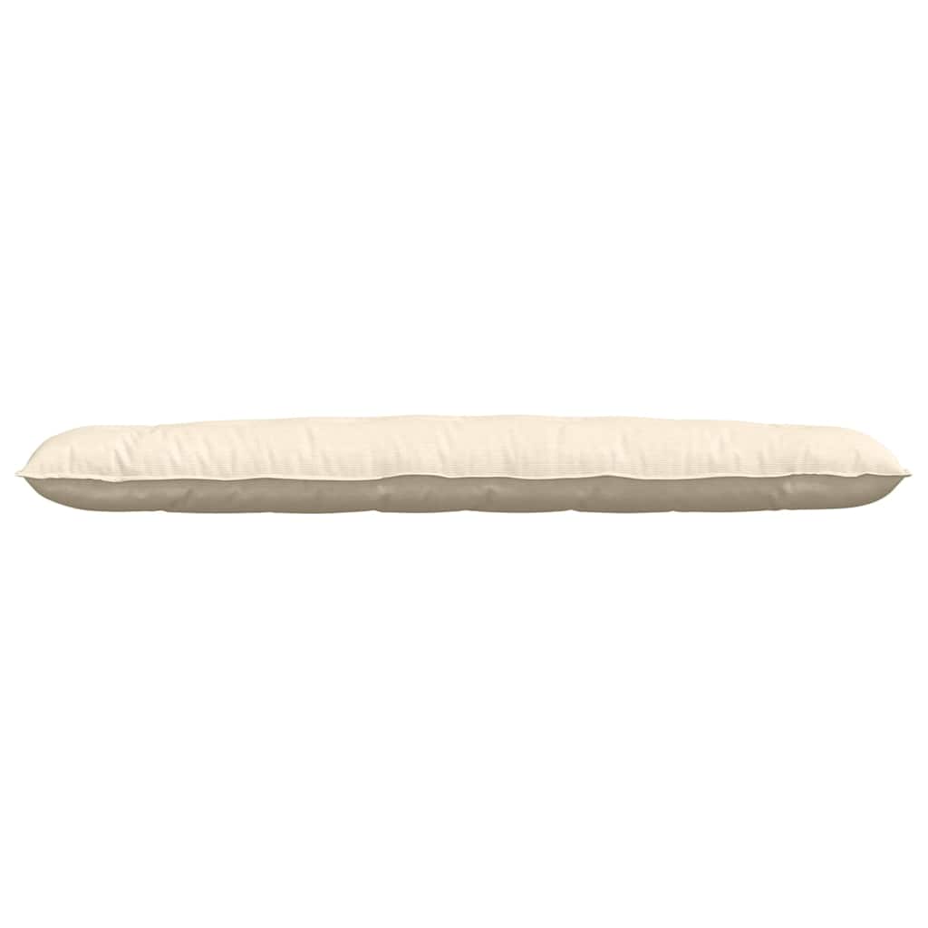 Rygpude Creme 200 x 50 cm Velourstof