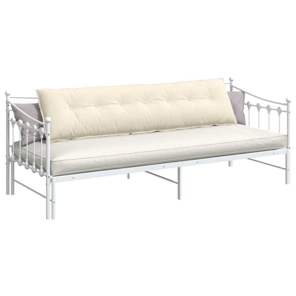 Rygpude Creme 200 x 50 cm Velourstof