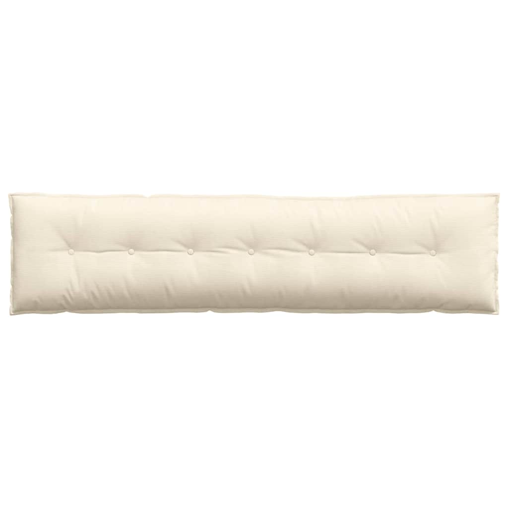 Rygpude Creme 200 x 50 cm Velourstof
