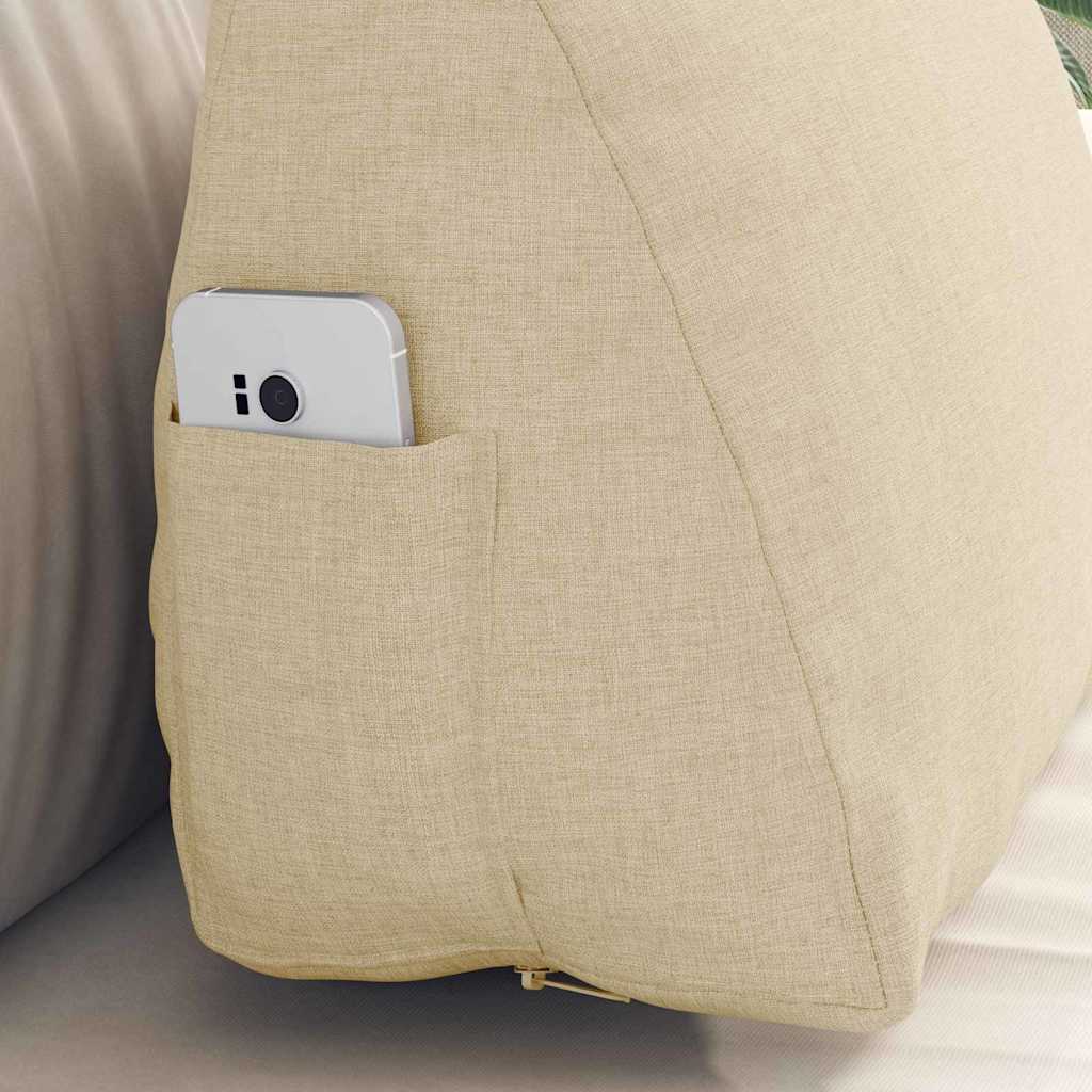 Rygpude Creme 45 x 20 x 35 cm Stof