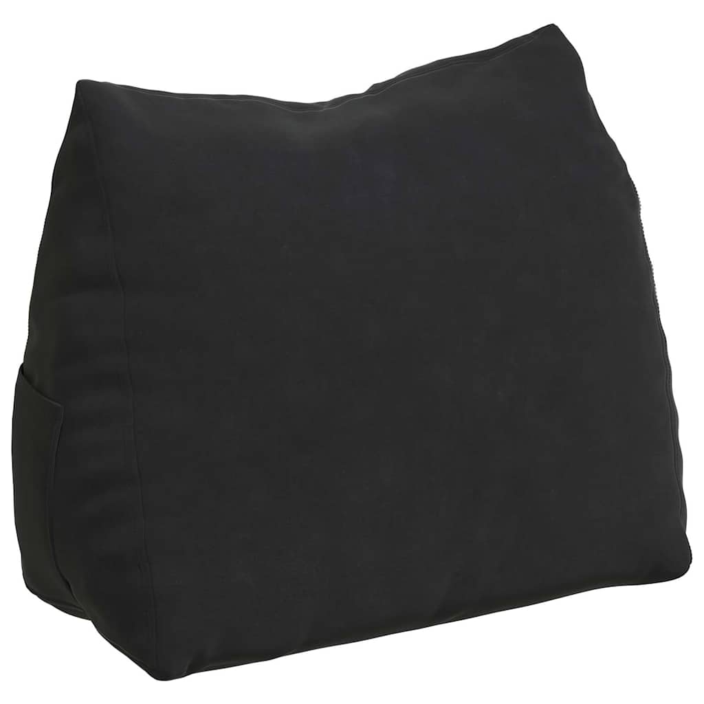 Rygpude Sort 45 x 20 x 35 cm Velourstof