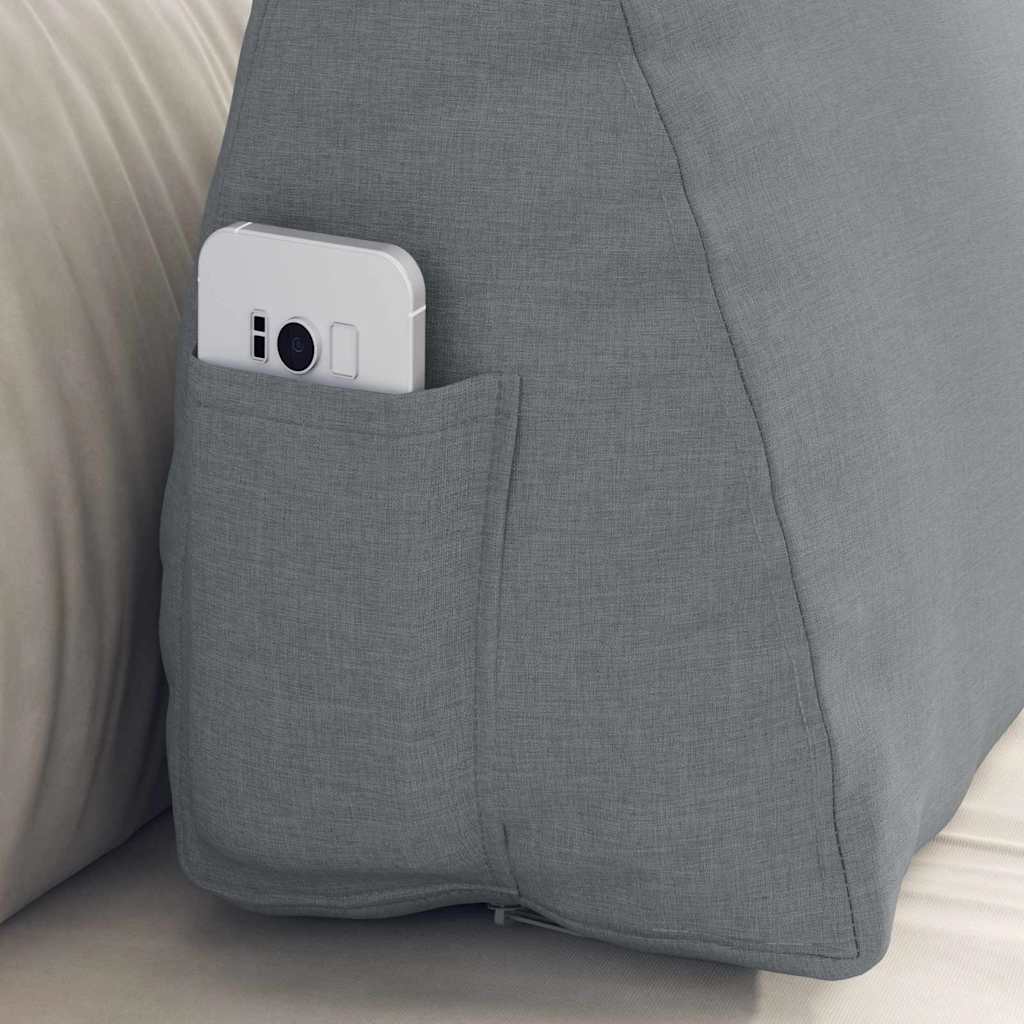 Rygpude Lysegrå 60 x 20 x 50 cm Stof