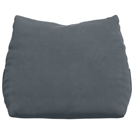 Rygpude Mørkegrå 60 x 20 x 50 cm Velourstof
