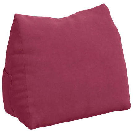 Rygpude Vinrød 60 x 20 x 50 cm Velourstof