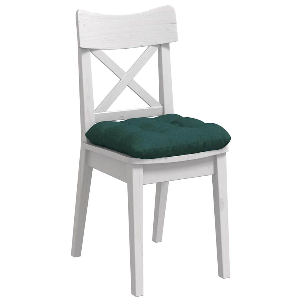 Sædepuder 4 pcs Mørkegrøn 45 x 45 x 12 cm Stof
