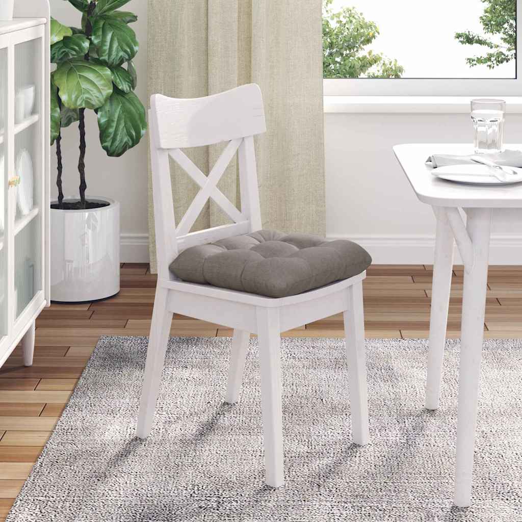 Sædepuder 4 pcs Gråbrun 45 x 45 x 12 cm Stof