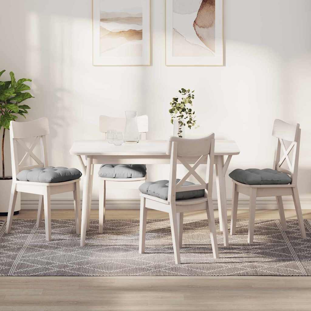 Sædepuder 4 pcs Skygrå 45 x 45 x 12 cm Stof