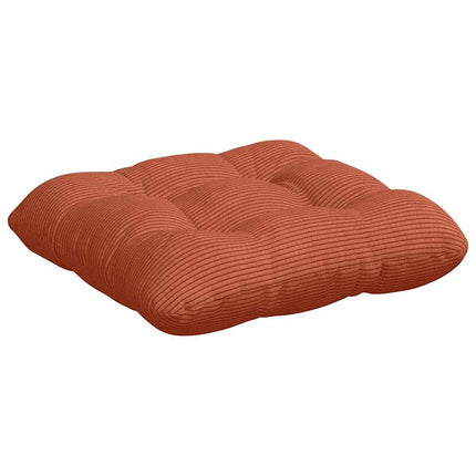 Sædepuder 4 stk. Velourstof Rød orange 45 x 45 cm