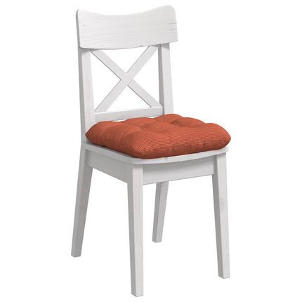 Sædepuder 4 stk. Velourstof Rød orange 45 x 45 cm