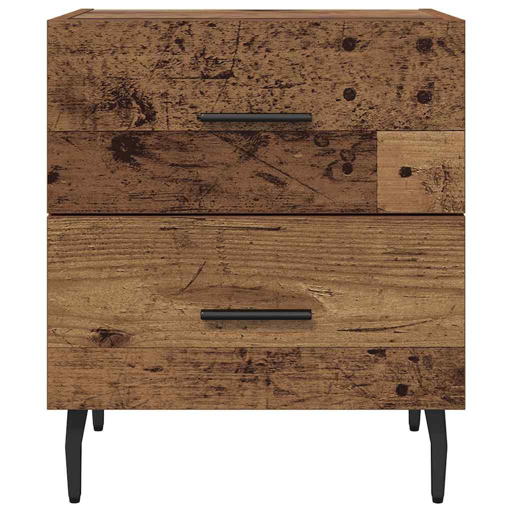 Natskab 2 pcs Gammelt træ 40 x 35 x 47,5 cm Konstrueret træ