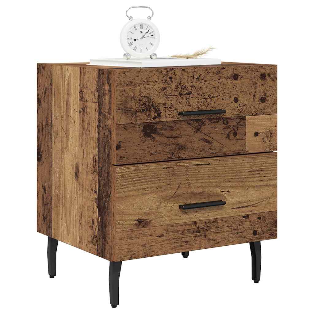 Natskab 2 pcs Gammelt træ 40 x 35 x 47,5 cm Konstrueret træ