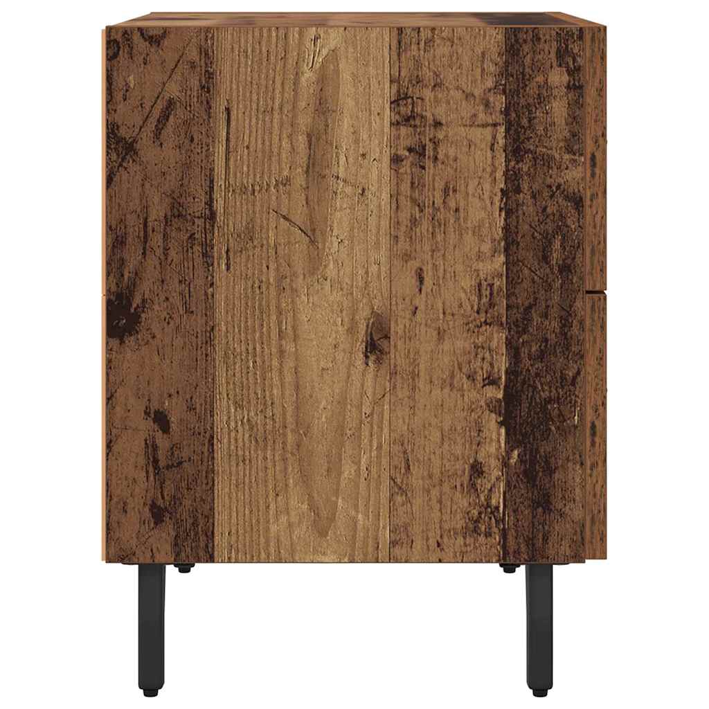 Natskab 2 pcs Gammelt træ 40 x 35 x 47,5 cm Konstrueret træ