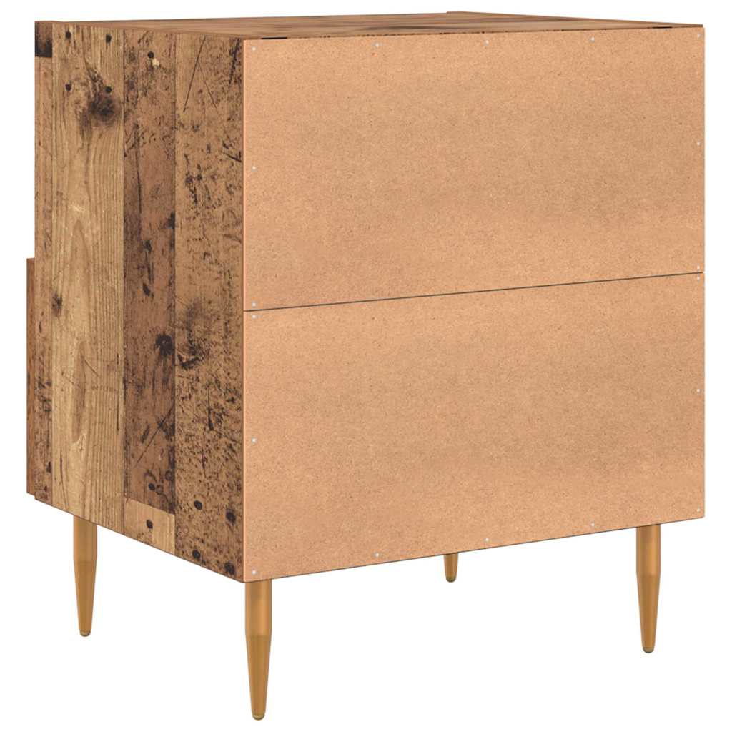 Sengebord 2 pcs Gammelt træ 40 x 35 x 47,5 cm Konstrueret træ