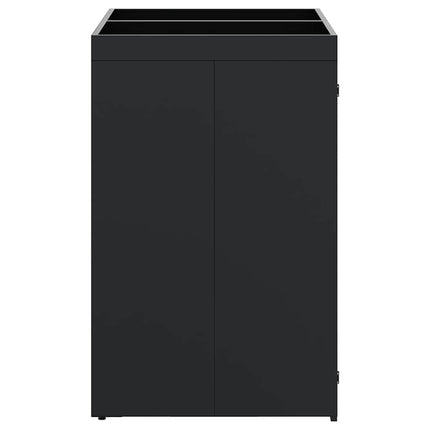 Wheelie Bin Opbevaring til 2 Affaldscontainere Sort