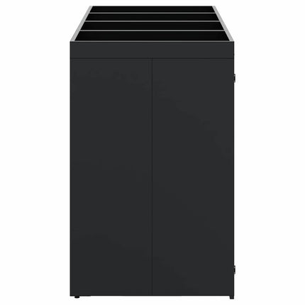 Wheelie Bin Opbevaring til 4 Affaldscontainere Sort