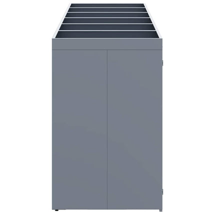 Wheelie Bin Opbevaring til 6 Affaldscontainere Lysegrå