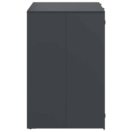 Wheelie Bin Opbevaring til 3 Affaldscontainere Stål Antracit