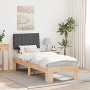 Sengestel med Polstret Hovedgavl Mørkegrå 80 x 200 cm