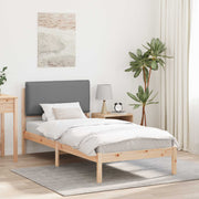 Sengestel med Polstret Hovedgavl Lysegrå 100 x 200 cm
