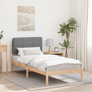 Sengestel med Polstret Hovedgavl Lysegrå 100 x 200 cm
