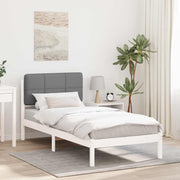 Sengestel med Polstret Hovedgavl Lysegrå 75 x 190 cm