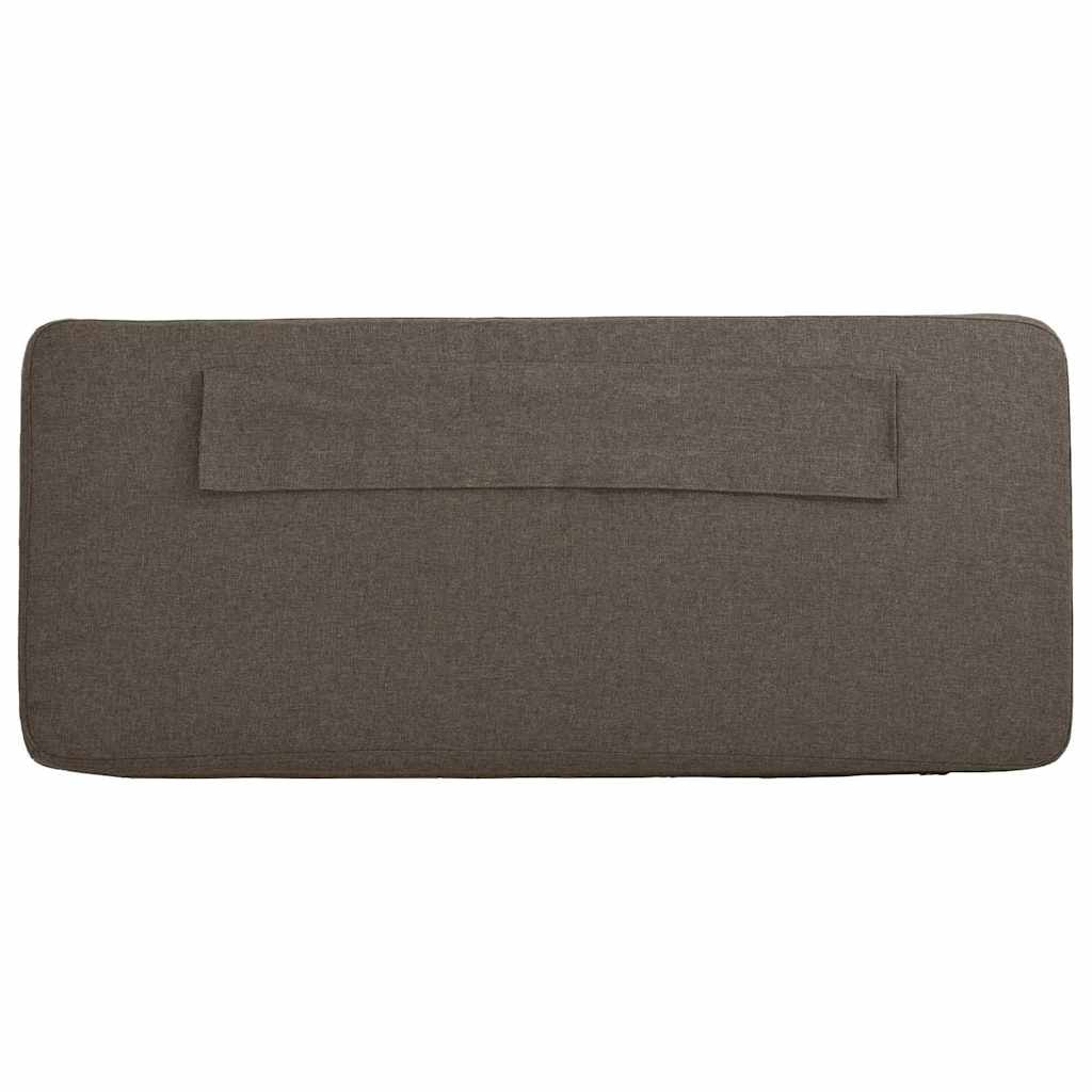 Polstret sengegavl Brun og Taupe 200 cm Massiv fyrretræ