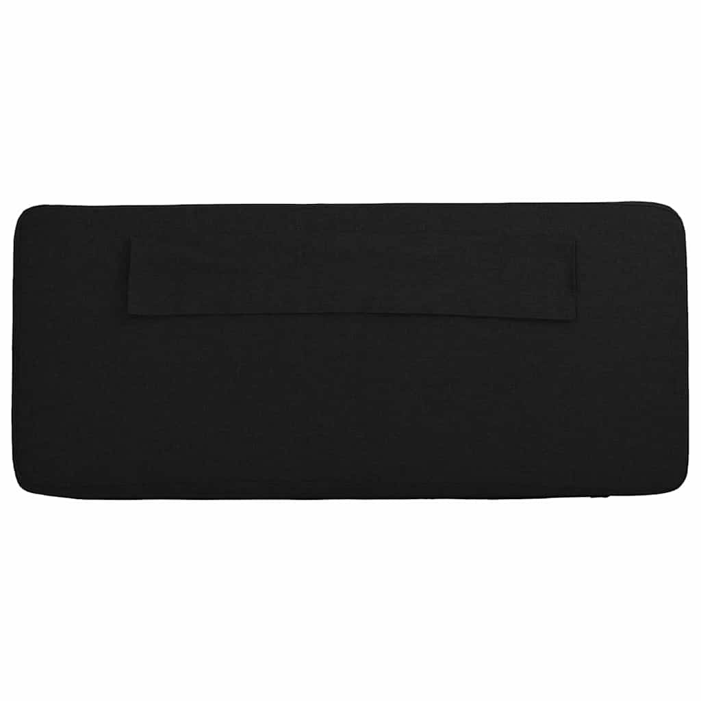 Polstret sengegavl Brun og sort 160 cm Massiv fyrretræ