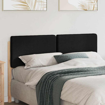 Polstret sengegavl Brun og sort 120 cm Massiv fyrretræ