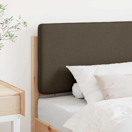 Polstret sengegavl Brun og Taupe 80 cm Massiv fyrretræ