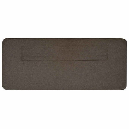 Polstret sengegavl Brun og Taupe 140 cm Massiv fyrretræ