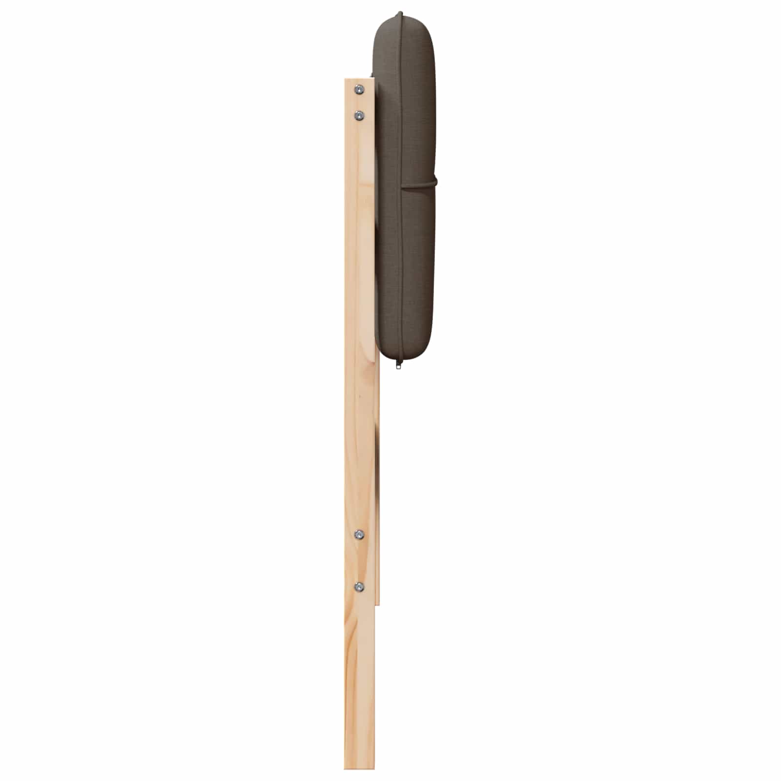 Polstret sengegavl Brun og Taupe 100 cm Massiv fyrretræ