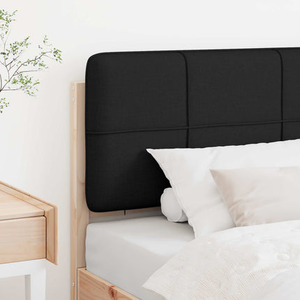Polstret sengegavl Brun og sort 75 cm Massiv fyrretræ