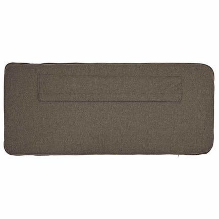 Polstret sengegavl Brun og Taupe 150 cm Massiv fyrretræ