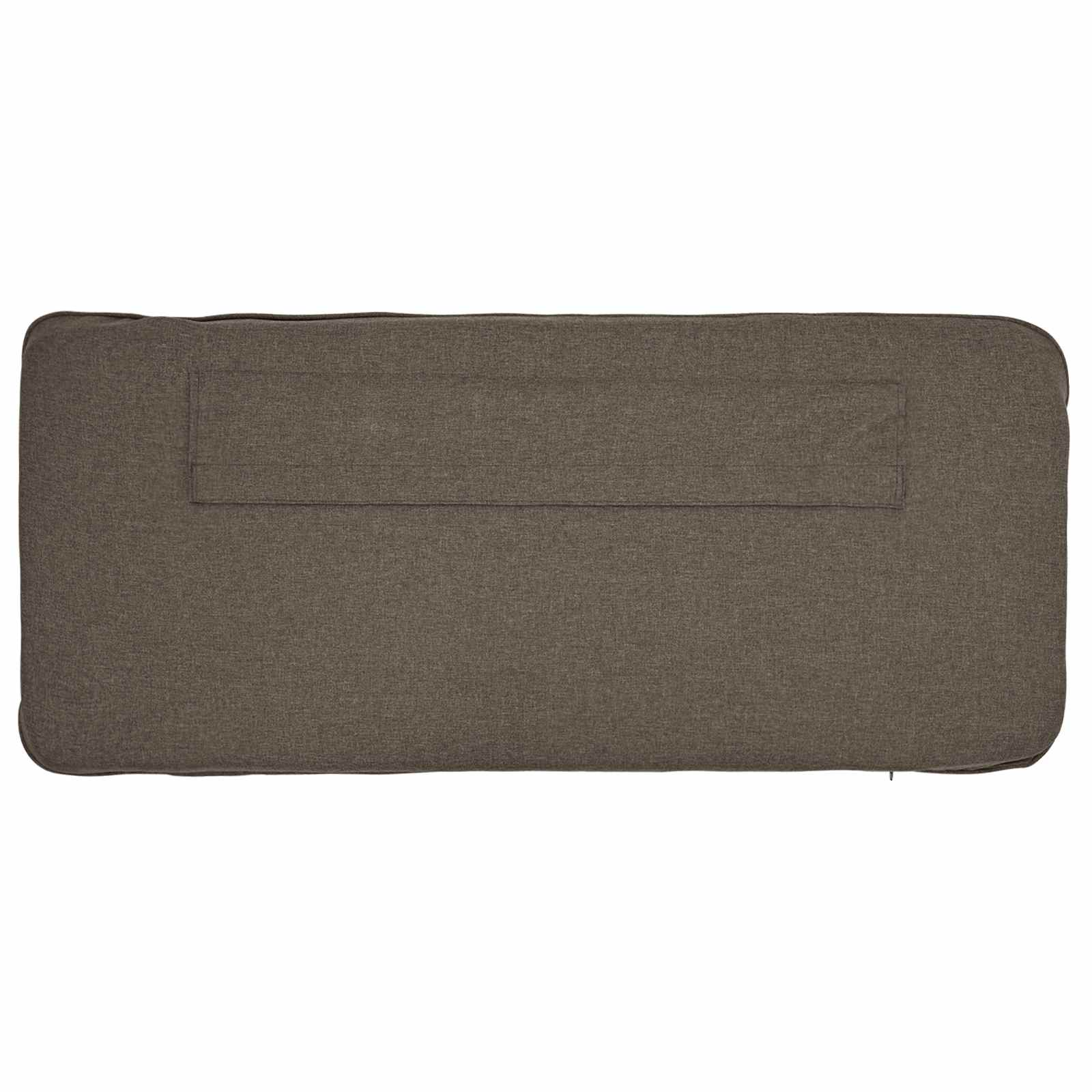 Polstret sengegavl Brun og Taupe 120 cm Massiv fyrretræ